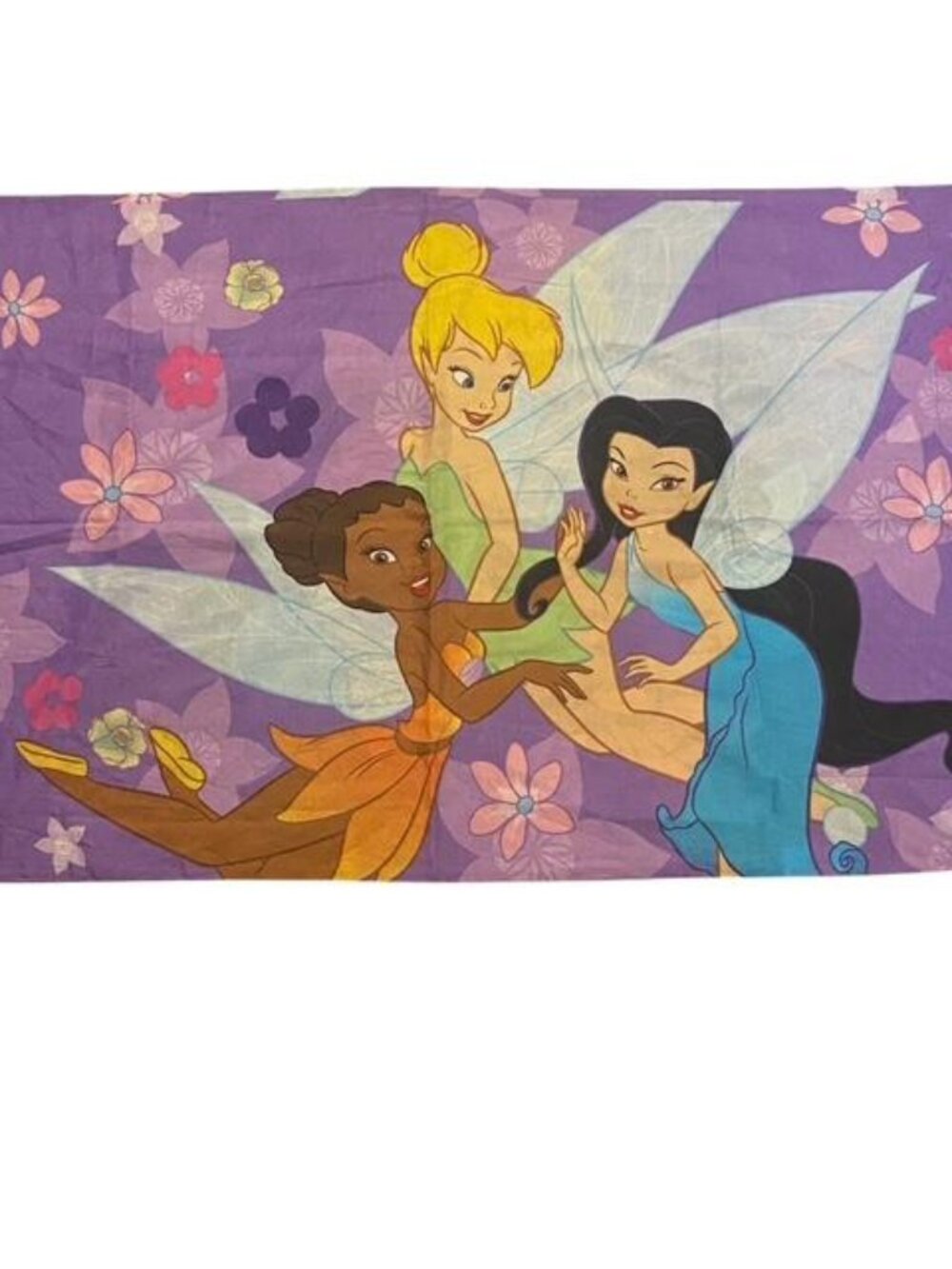 Disney Fairies Tinker Bell Fawn Silvermist Double Sided Standard Pillowcase